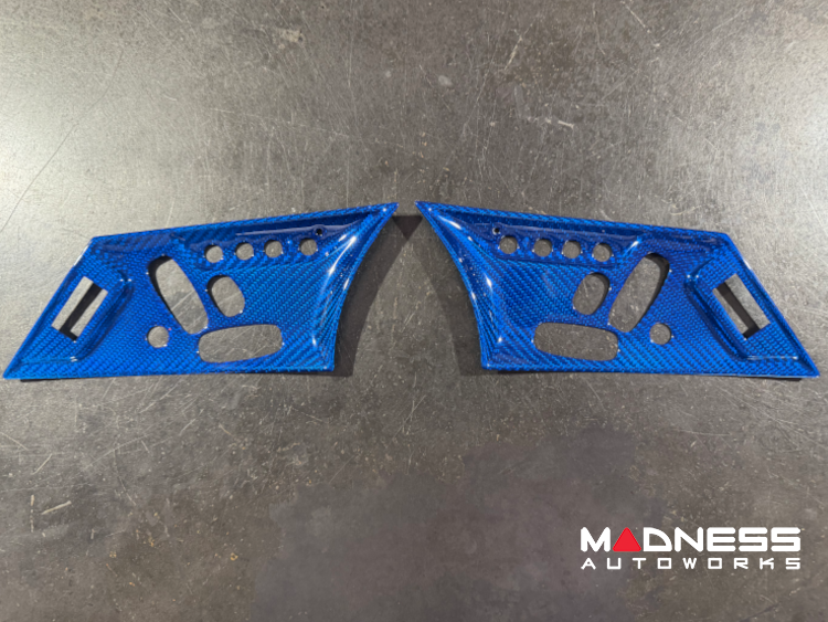 Jaguar F-TYPE Interior Trim - Carbon Fiber - Seat Adjustment Control Cover Trim Kit - Blue - Pre 2018